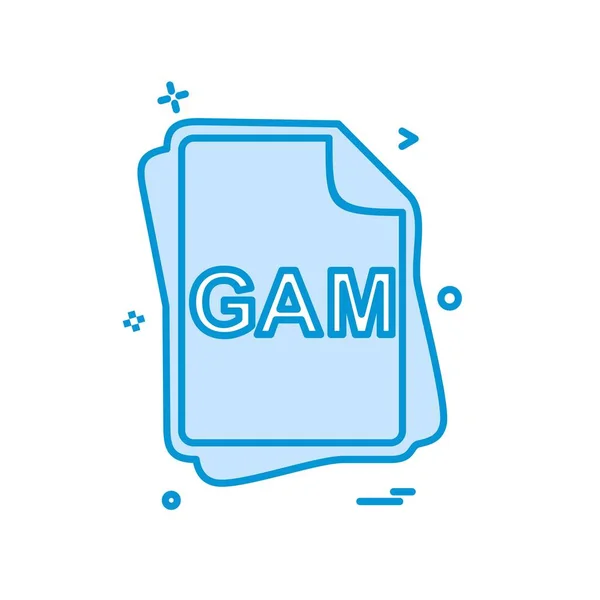 Type Fichier Gam Icon Design Vector — Image vectorielle