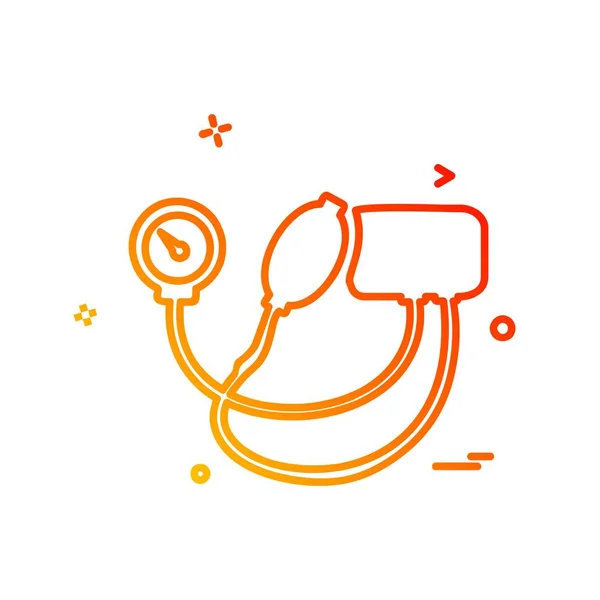 Blood Pressure Icon Design Vector — Stock Vector