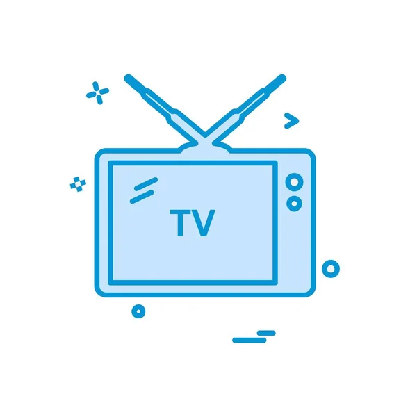 Διάνυσμα Σχεδιασμού Εικονιδίων Τηλεόρασης — Διανυσματικό Αρχείο
