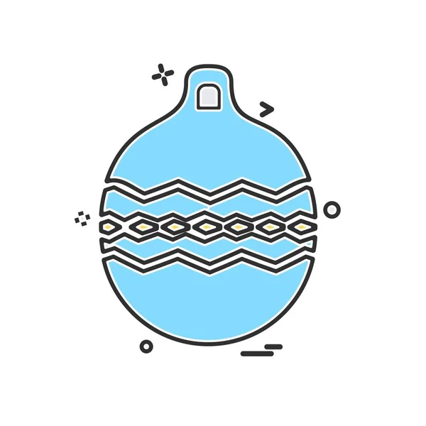 Boule Noël Icône Design Vecteur — Image vectorielle