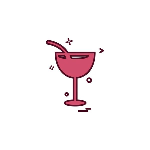 Drink Pictogram Ontwerp Kleurrijke Vectorillustratie — Stockvector