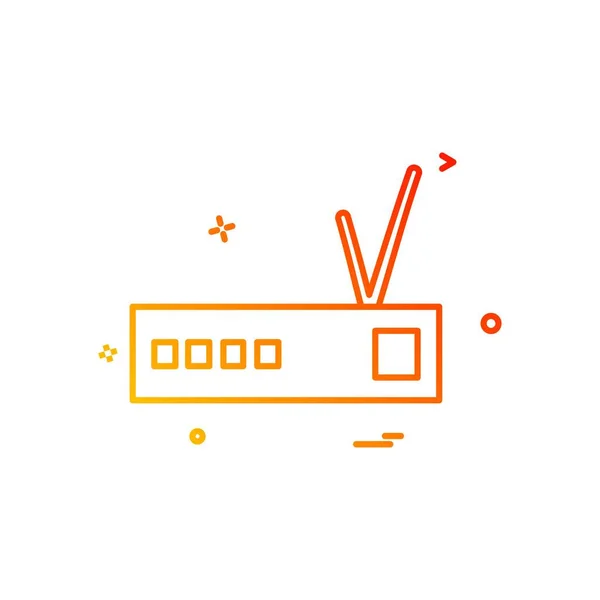 Router Icon Design Vector — Stock Vector