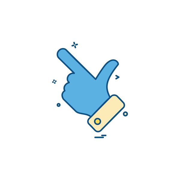 Пальцами вверх дизайн иконок, цветная векторная иллюстрация
