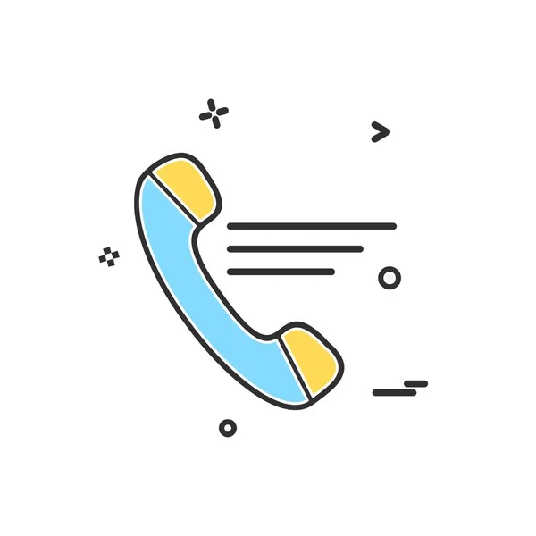 Call Icon Design Vector — Stock Vector