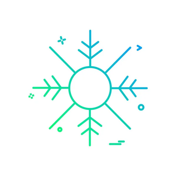 Simplemente Copo Nieve Icono Sobre Fondo Blanco — Vector de stock