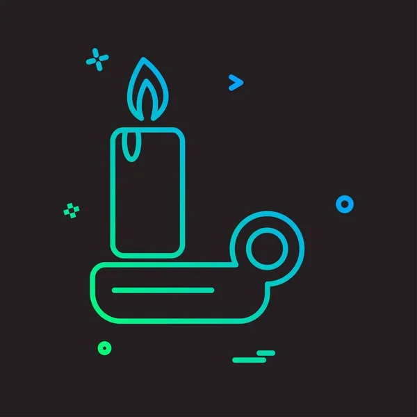 Candle Icon Design Vector — Stock Vector
