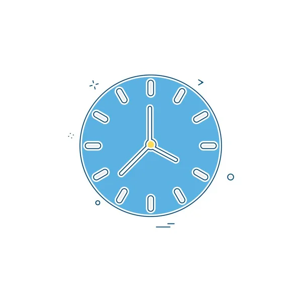 Uhr Zeit Sekunden Icon Vektor Design — Stockvektor