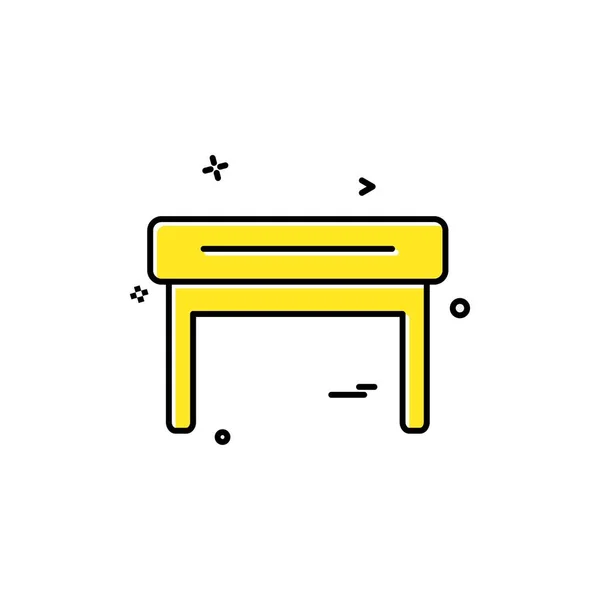 Muebles Icono Diseño Vector Colorido Ilustración — Vector de stock