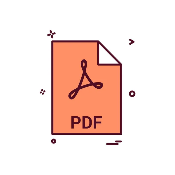 Pdf File File Extension File Format Icon Vector — Stock Vector