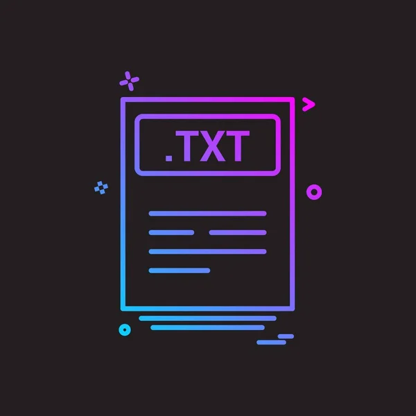 File File Txt Icon Vector Design — Vettoriale Stock