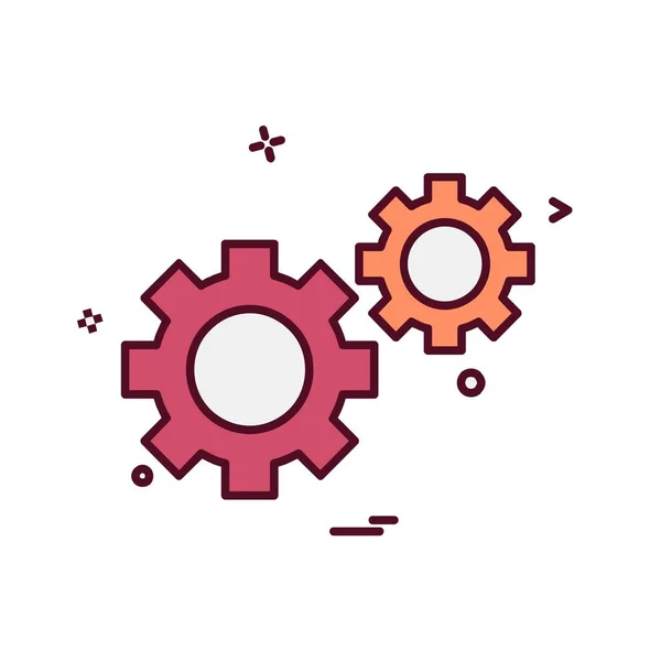 Gear Icon Design Vector Illustration — Stock Vector