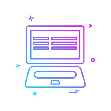 Bilgisayar simgesi tasarım vektörü