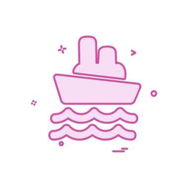 Gemi simge tasarlamak vektör