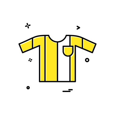 Gömlek simgesi tasarım, renkli vektör çizim