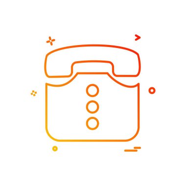 Telefon simgesi tasarım vektörü