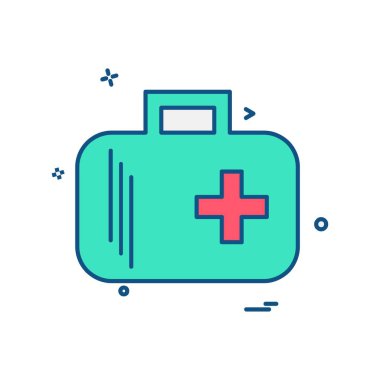 Tıbbi simge tasarım, renkli vektör çizim