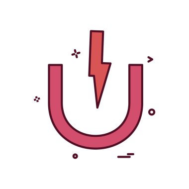 Mıknatıs güç simge vektör tasarımı