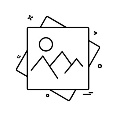 Resim simge tasarlamak vektör 