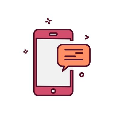 Mobil simge tasarım vektörü