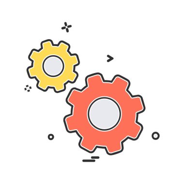 Vites simgesi tasarım vektörü 