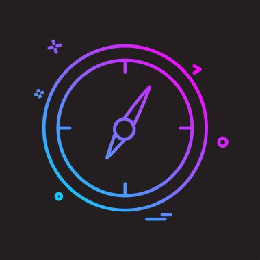 saat düz ikon vektör illüstrasyonu 