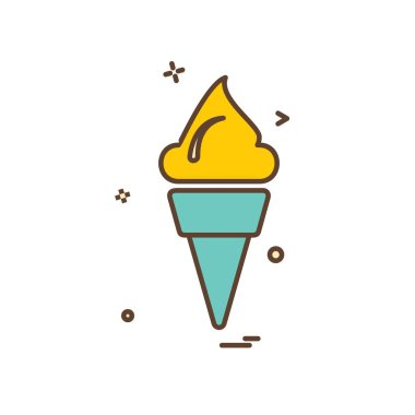 Dondurma simge tasarlamak vektör