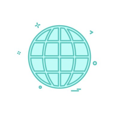 Küre simge tasarlamak vektör