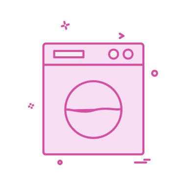 Çamaşır makinesi simgesi tasarım vektörü