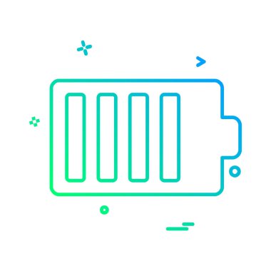 Batarya simgesi tasarım vektörü 