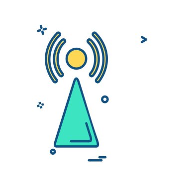 Wifi simge tasarım vektörü