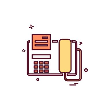 Telefon simgesi tasarım vektörü 