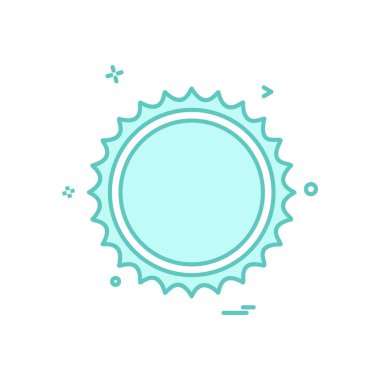 Güneş simgesi tasarım, renkli vektör çizim