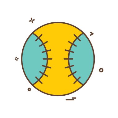 Topu simge tasarlamak vektör