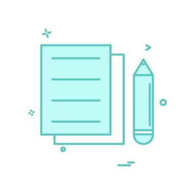 Belge kalem simge vektör tasarımı