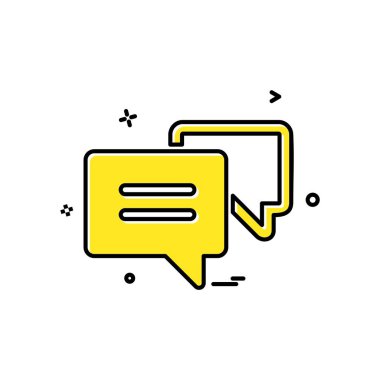 Sohbet simgesi tasarım vektörü