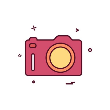 Kamera simgesi tasarım vektörü