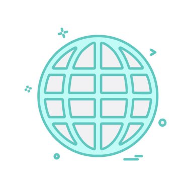 Küre simge tasarlamak vektör