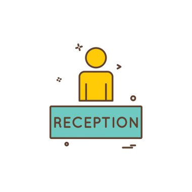 Resepsiyon simgesi tasarım vektörü