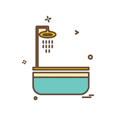 Tuvalet simgesi tasarım, renkli vektör çizim