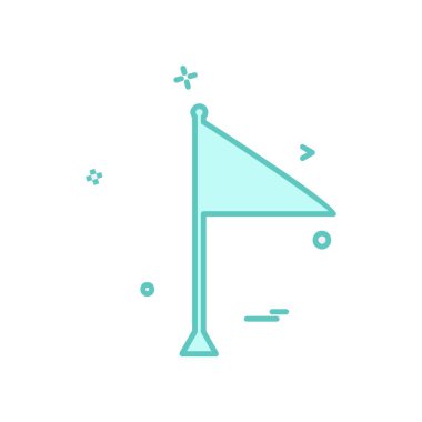 Bayrak simgesi tasarım vektörü