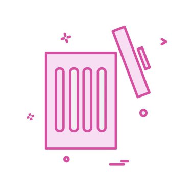 Çöp kutusu simge tasarlamak vektör