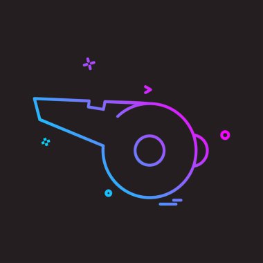 Islık simgesi tasarım vektörü