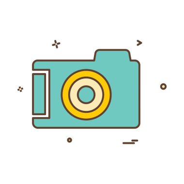 Kamera simgesi tasarım vektörü