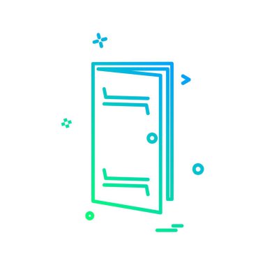 Kapı simge tasarlamak vektör 