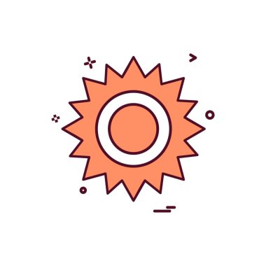 Güneş simgesi tasarım vektörü