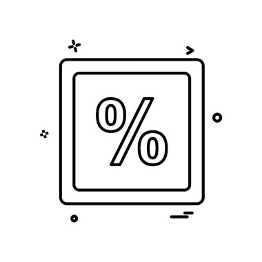 Yüzde simge tasarlamak vektör