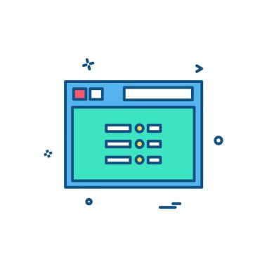 Web yerleşim simgesi tasarım vektörü