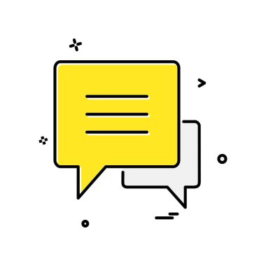 Sohbet simgesi tasarım vektörü