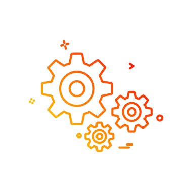 Vites simgesi tasarım vektörü