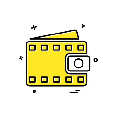 m-cüzdan simgesi tasarım, vektör çizim